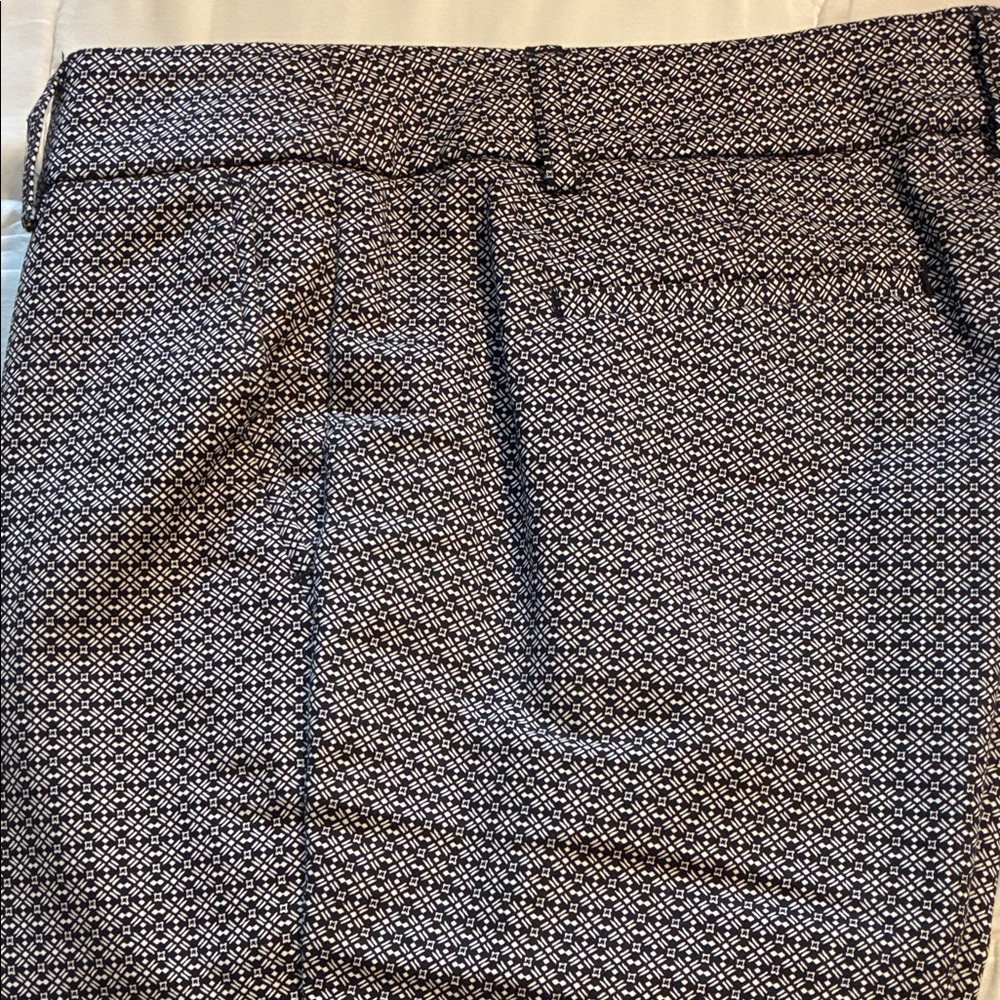 Hilary Radley Black and White Geometric Pants